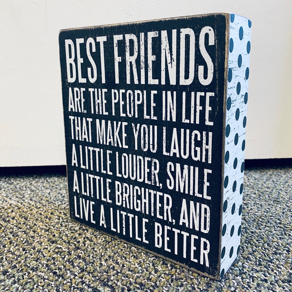 👭BEST FRIENDS👭Wooden Decor - Picture 2 of 3